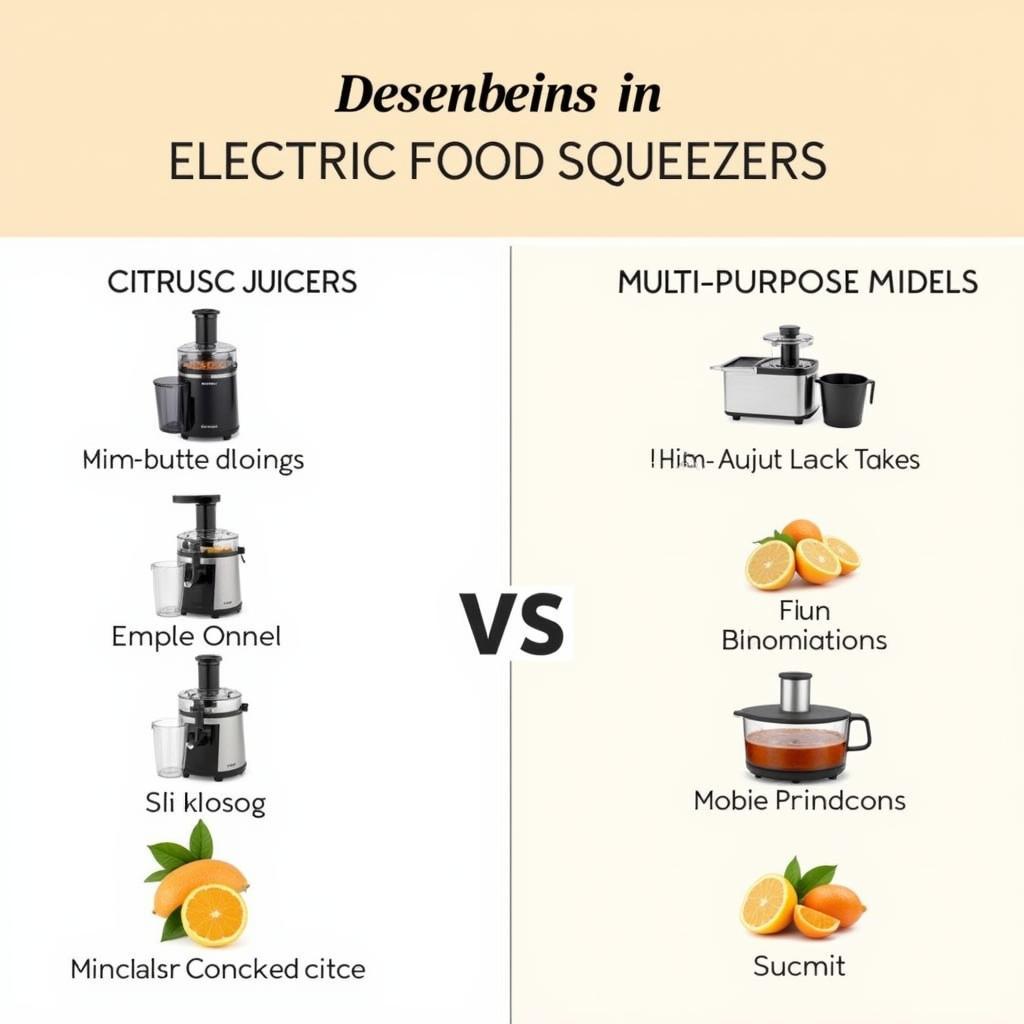 Electric Food Squeezer Comparison: Citrus Juicers and Multi-Purpose Models