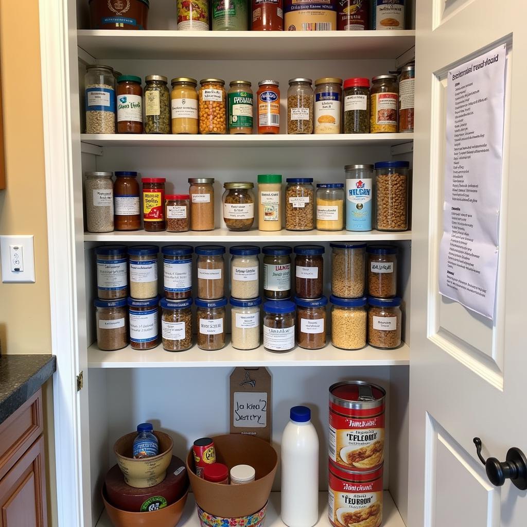 Organized Emergency Food Pantry