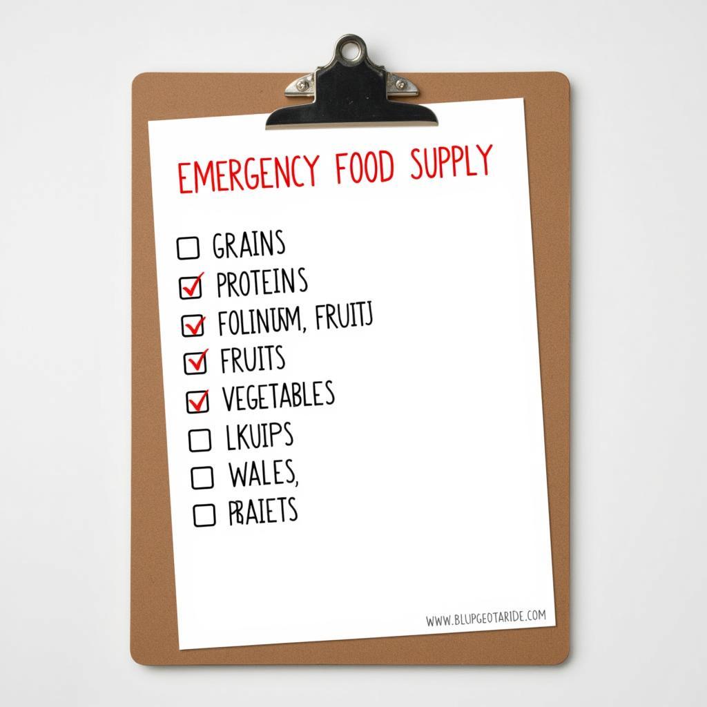 Emergency Food Supply Checklist