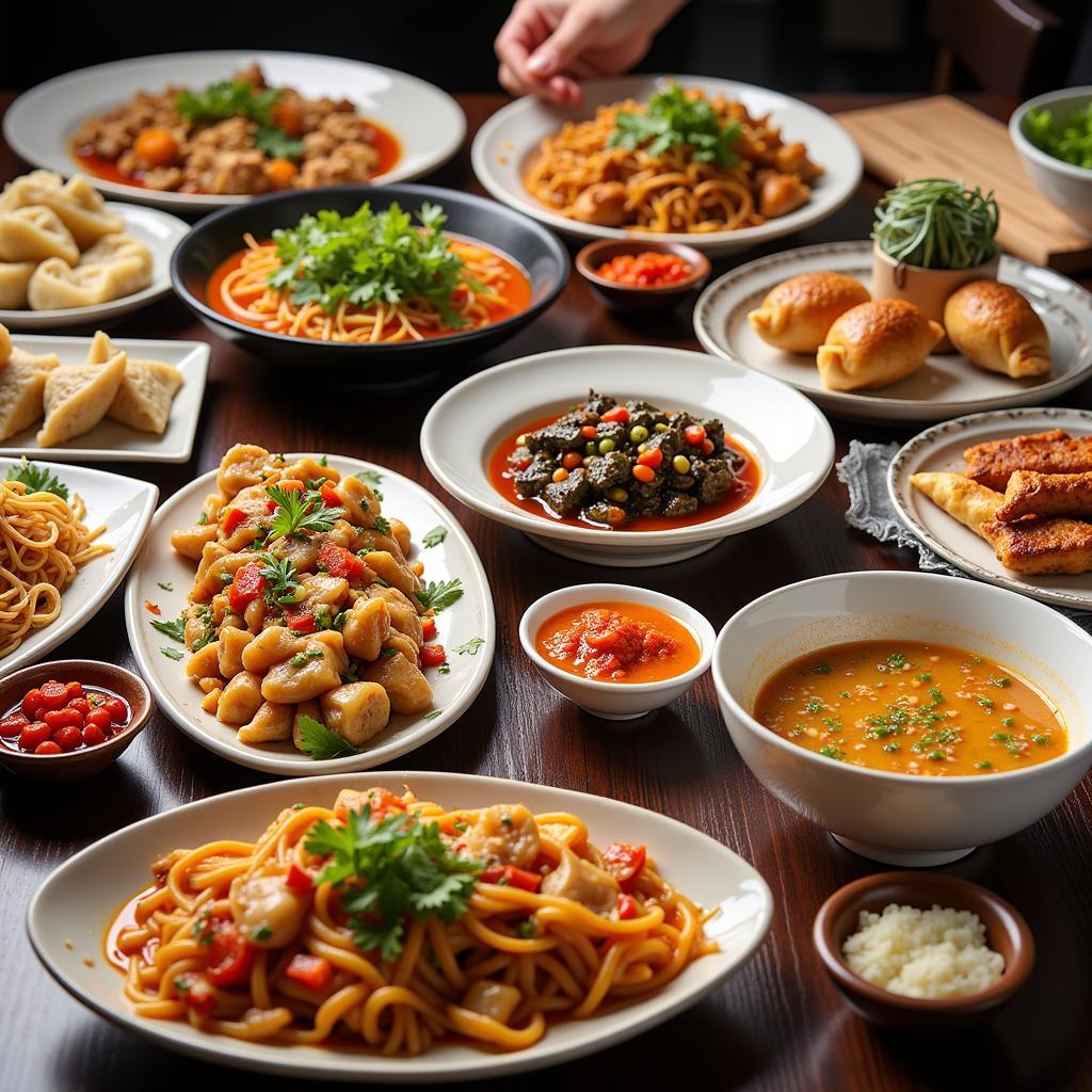 A Colorful Array of Chinese Dishes in Englishtown NJ