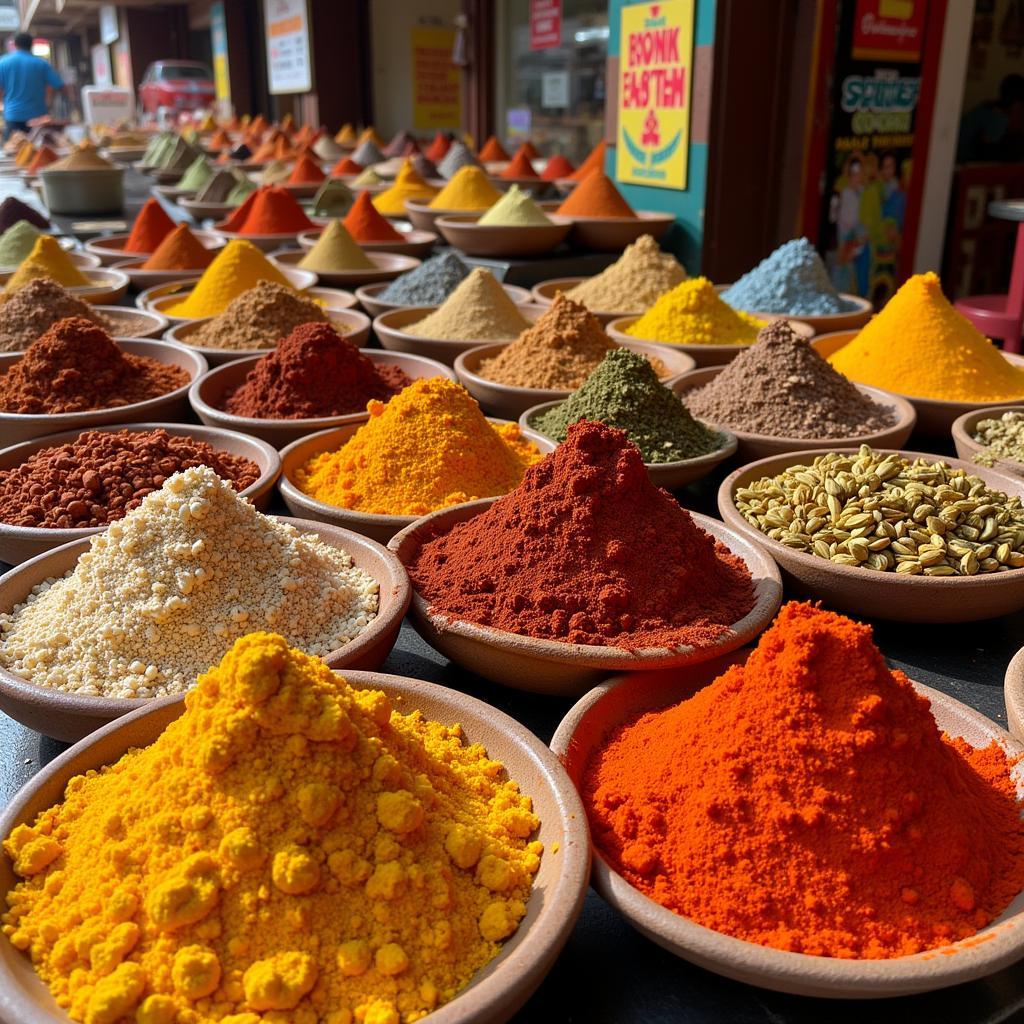 A Bustling Ethiopian Spice Market