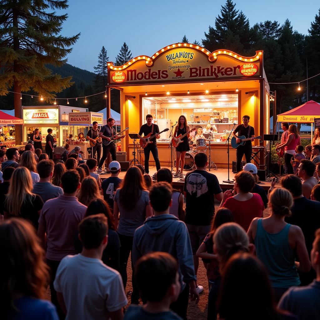 Live band performing at a fair food fest