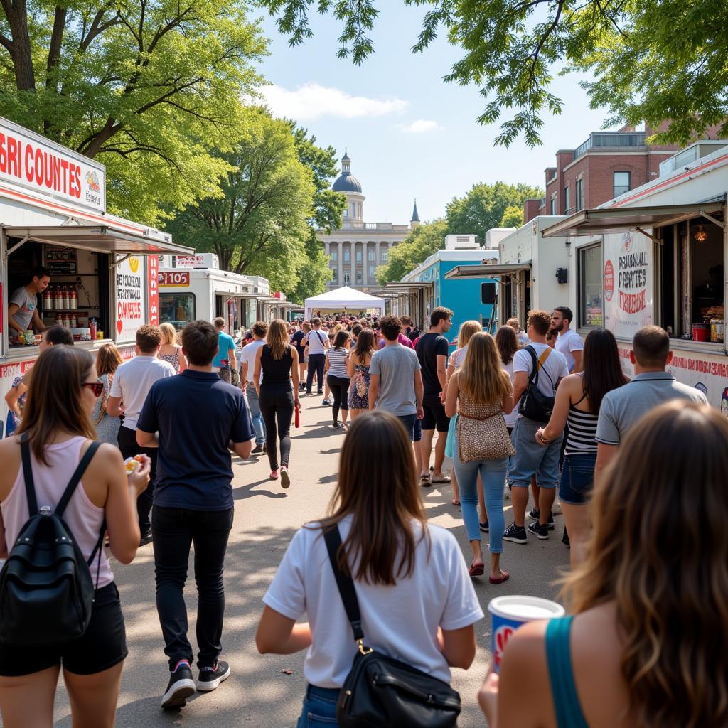 Vibrant Scene at the Fargo Food Truck Festival