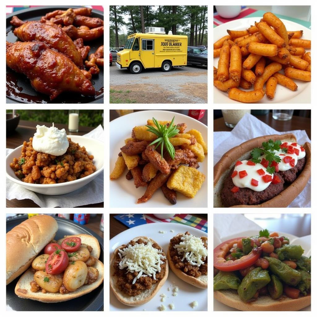 Diverse food trucks at the Florence SC festival