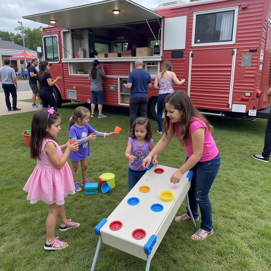 Families enjoying the Fondy Food Truck Festival