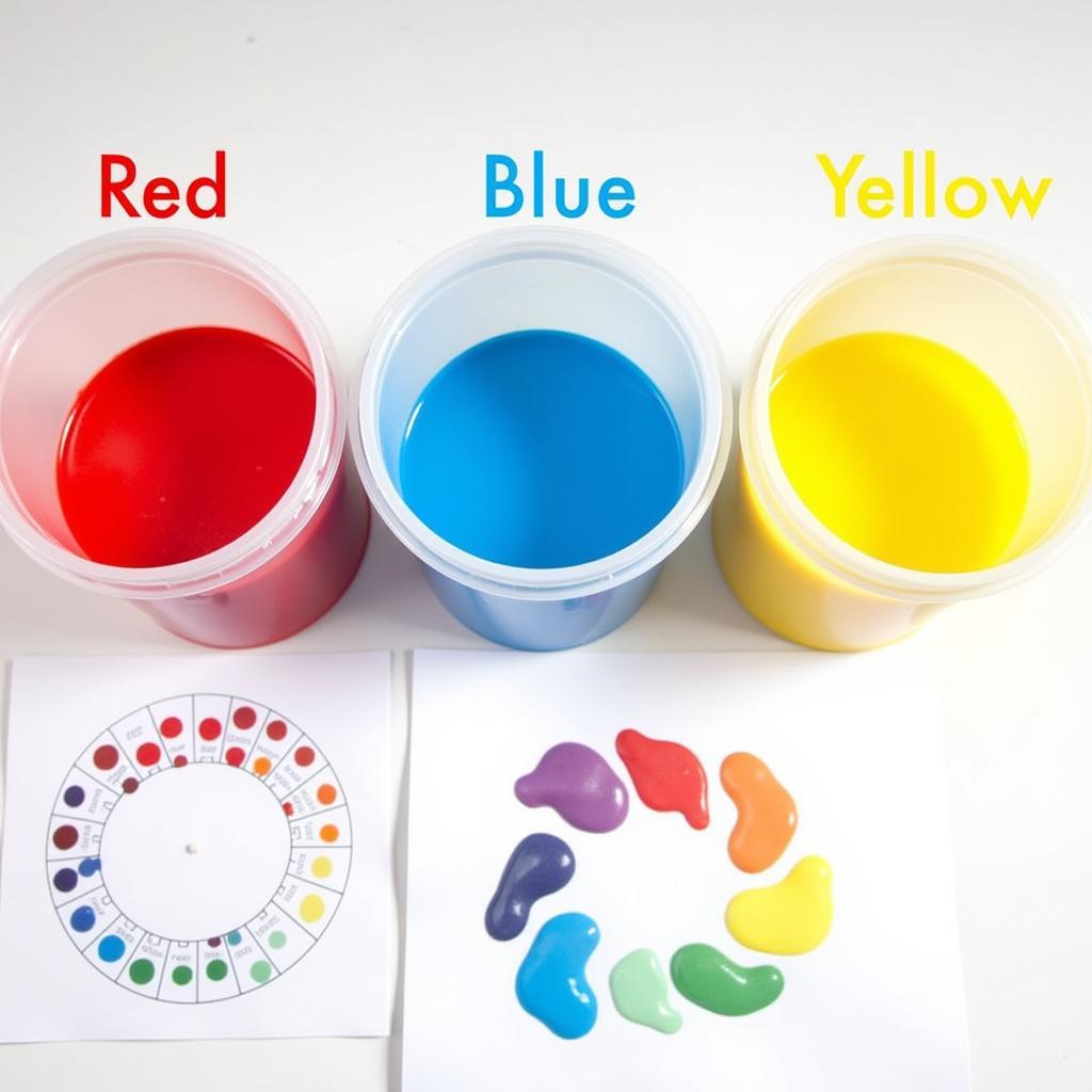 Primary Food Dye Color Mixing Chart