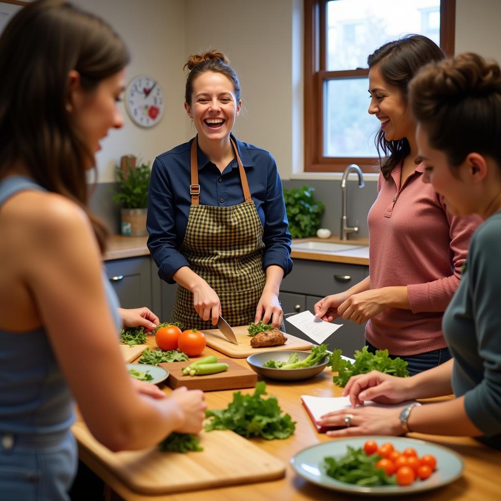 Food for Life Instructor Teaching a Cooking Class