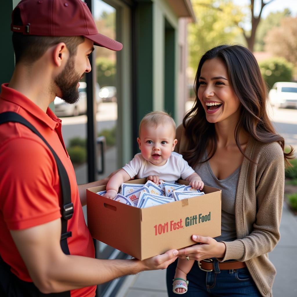 Food gift cards delivery for new parents