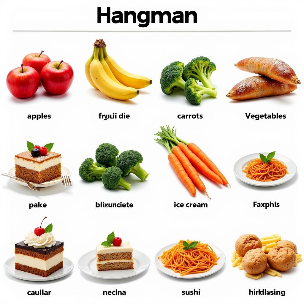 Food Hangman Categories