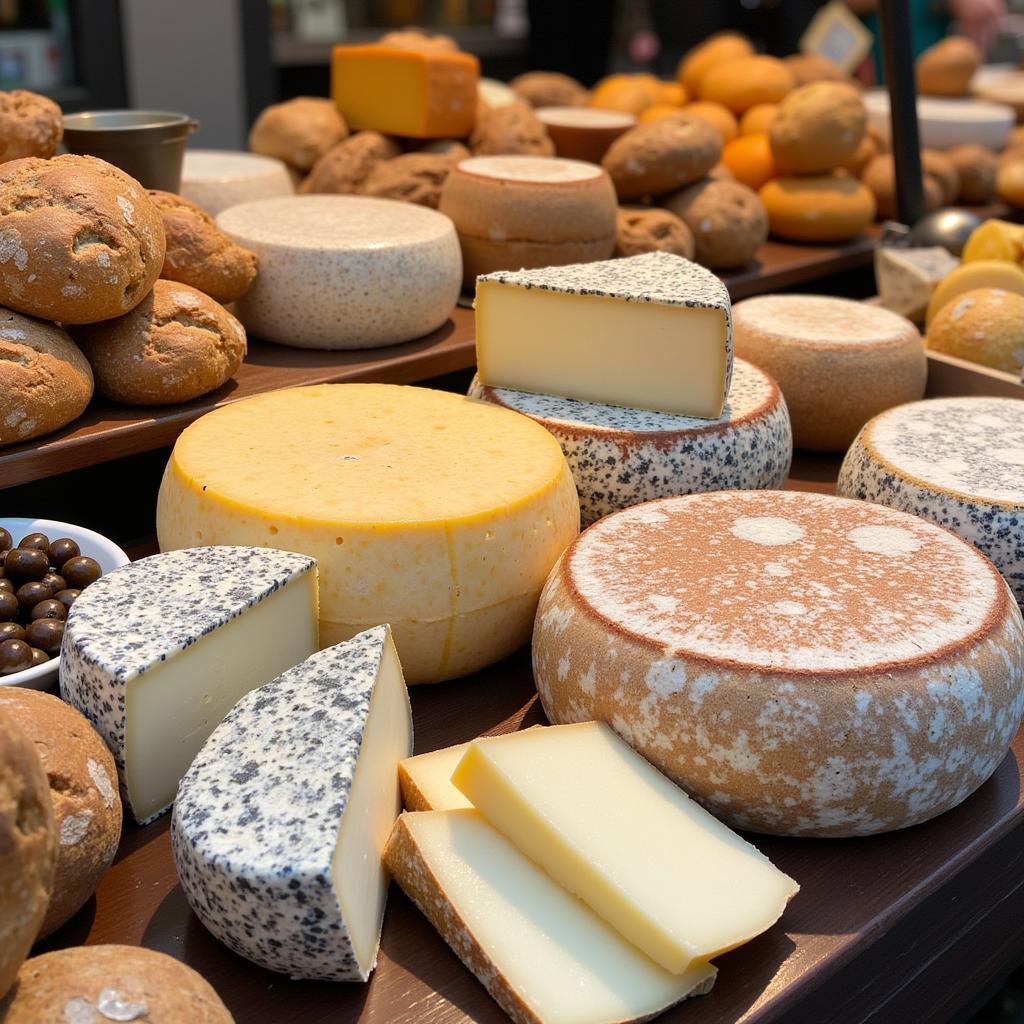 Local Cheeses at the Food Market Como