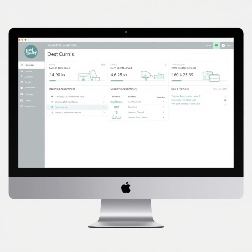 Food Pantry Software Dashboard Showing Key Metrics