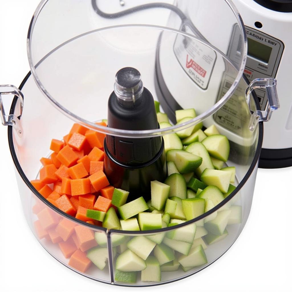 Food Processor Chopping Vegetables