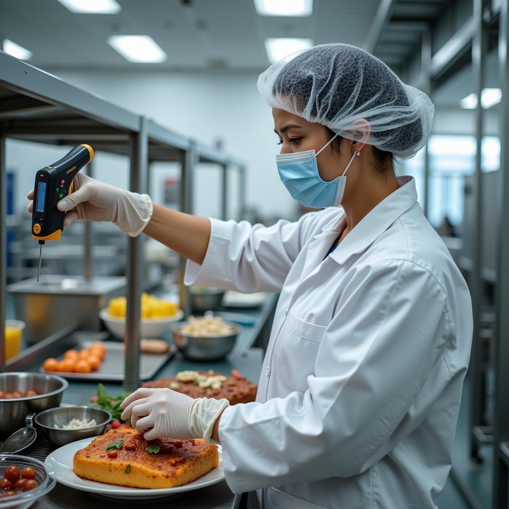 Food Safety Coordinator Inspecting Food Products