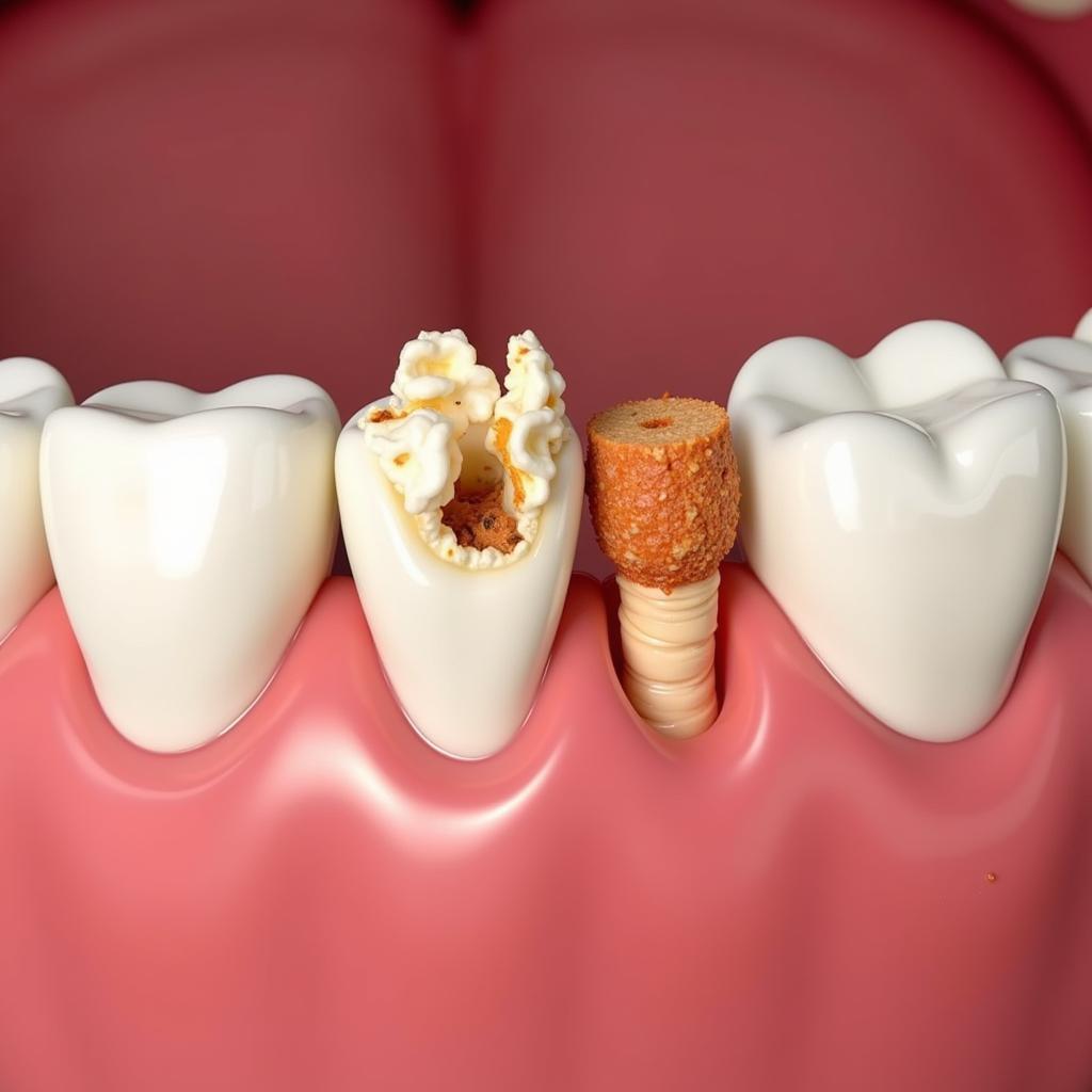 Food Stuck Between Teeth Causing Pain