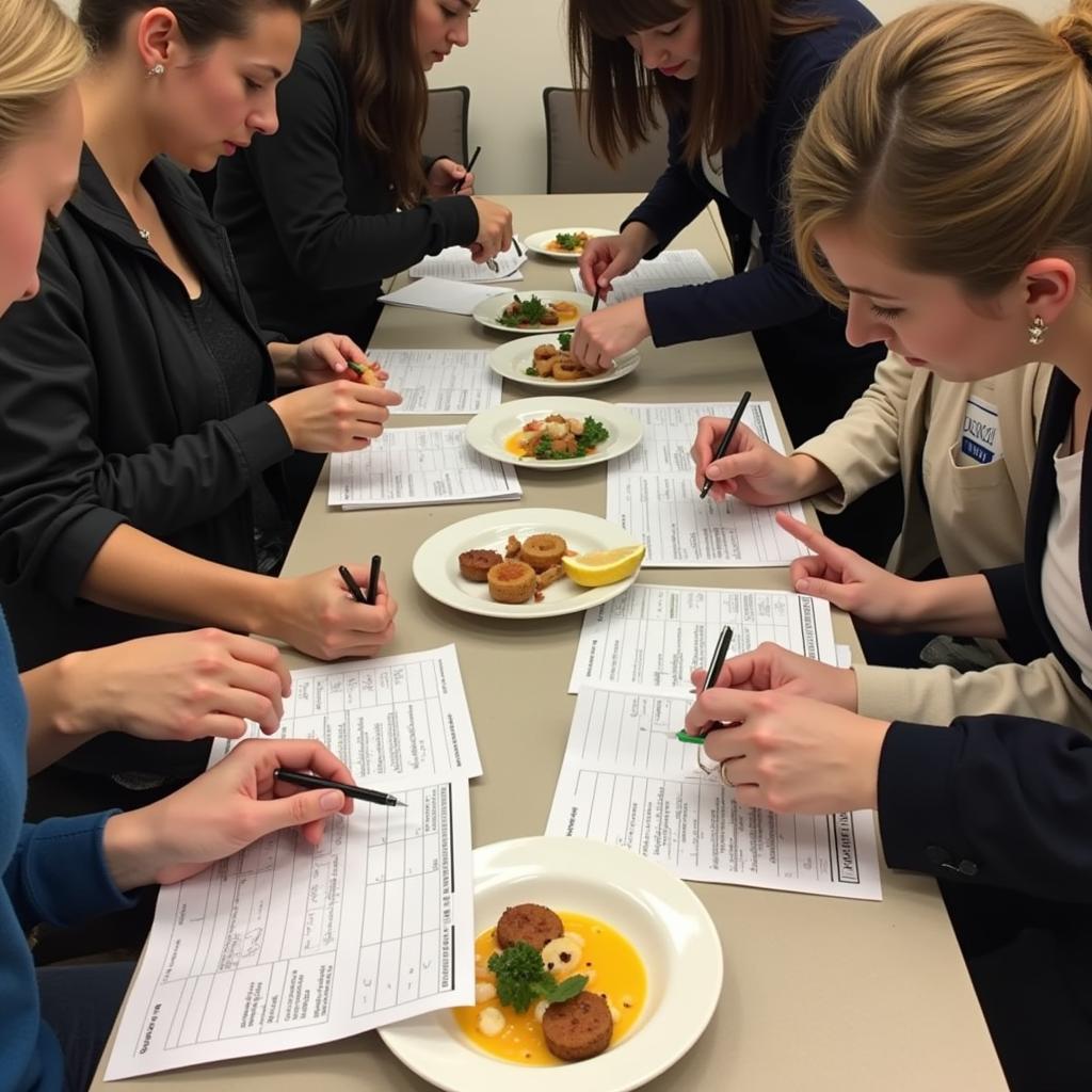 Food Tasting Evaluation Form in Action