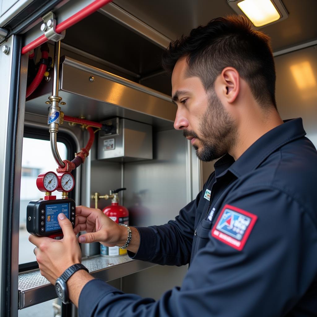 Food Trailer Fire Suppression System Inspection