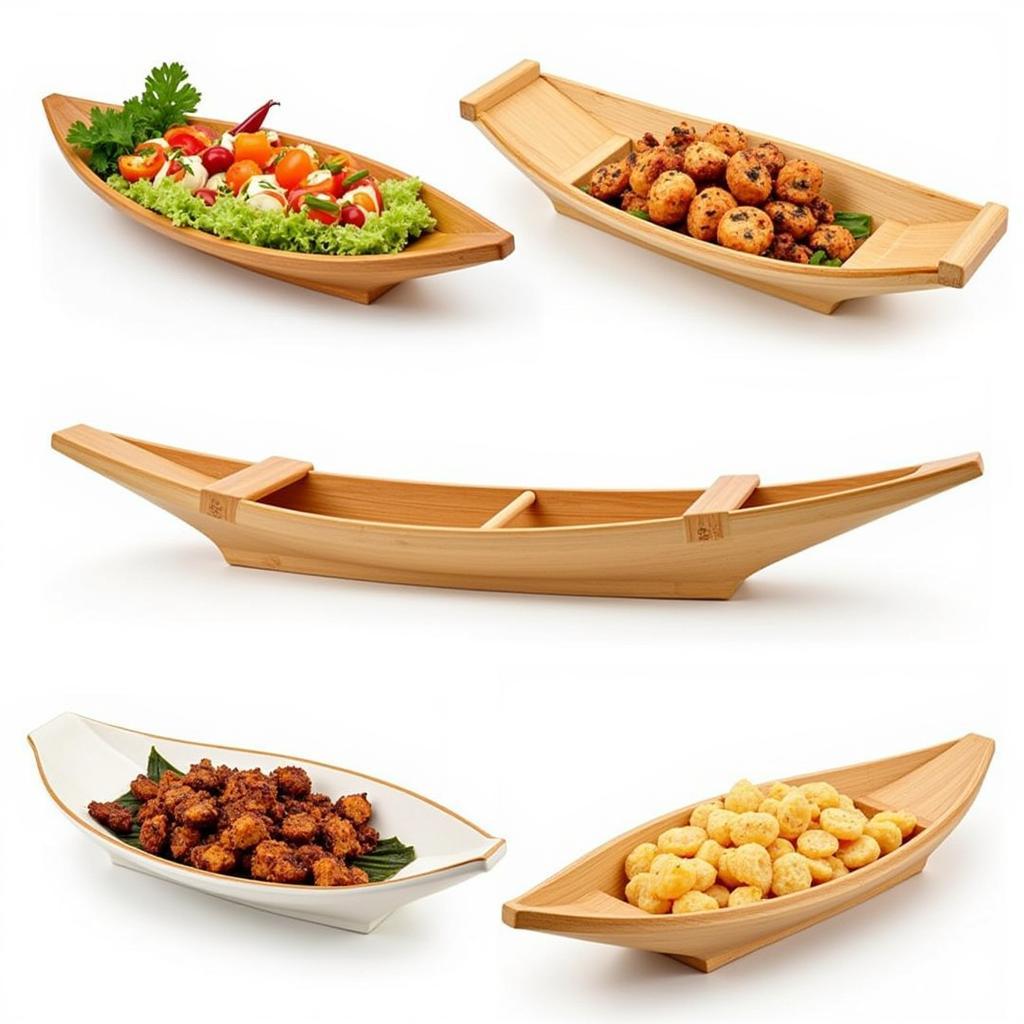 Variety of Food Tray Boats