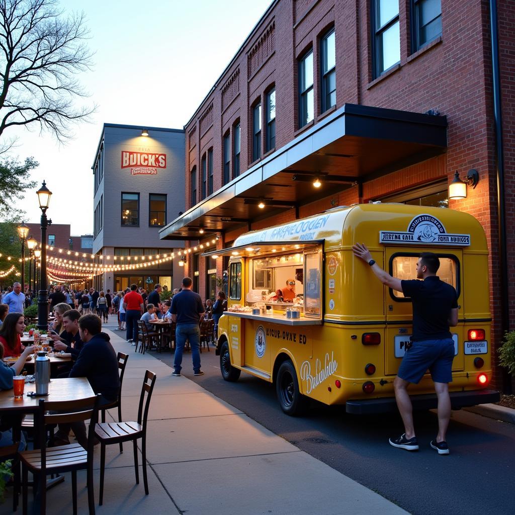 Food Truck parked outside a Brewery in Winston-Salem