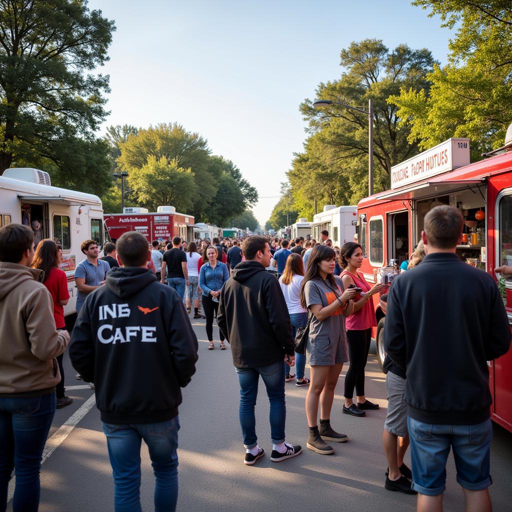 Food trucks at a community event