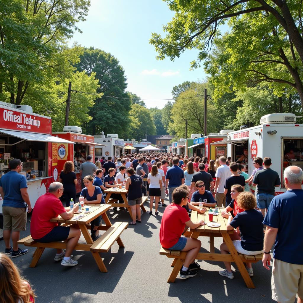 Rock Hill Food Truck Friday Crowd Scene