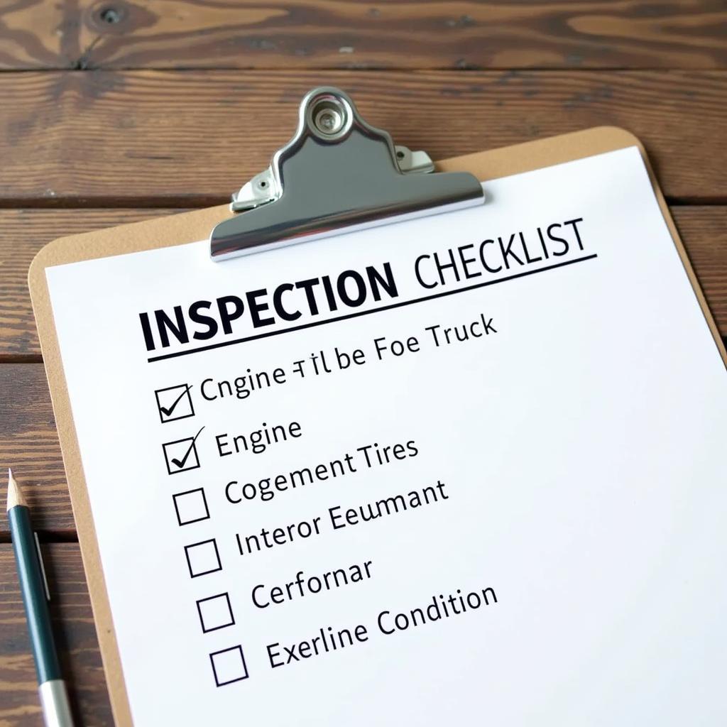 Food Truck Inspection Checklist