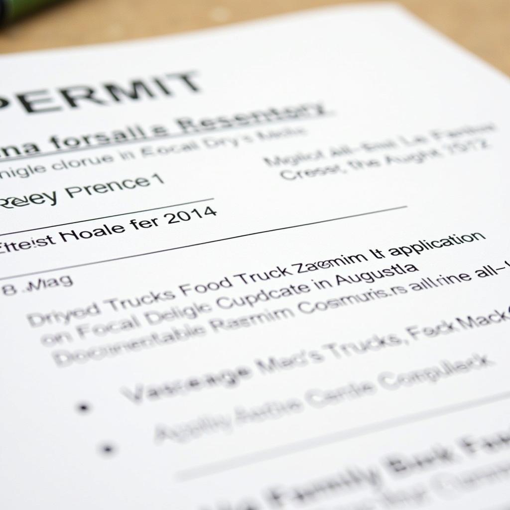 Food Truck Permit Application