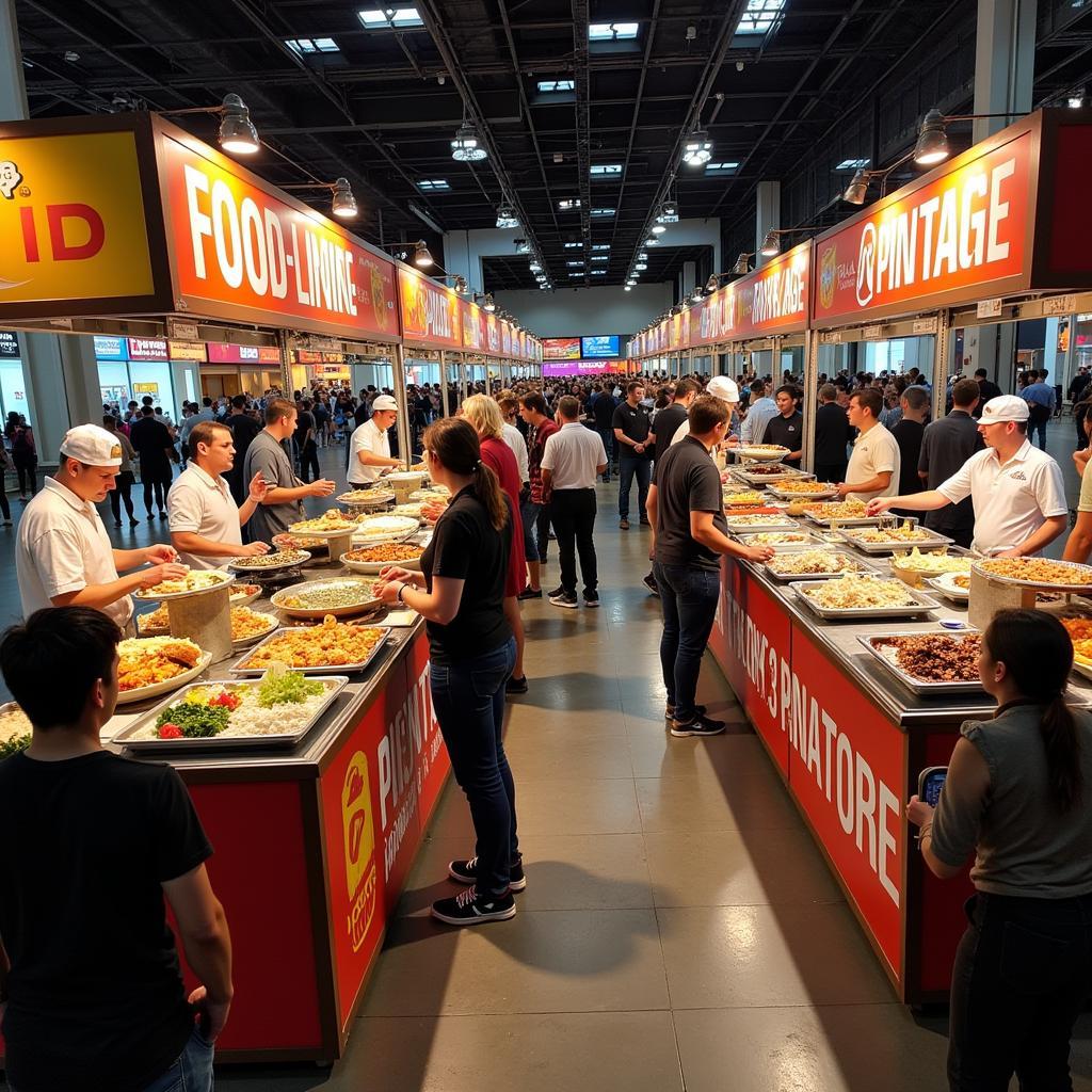 Food Vendors at a Food Directory Pavilion