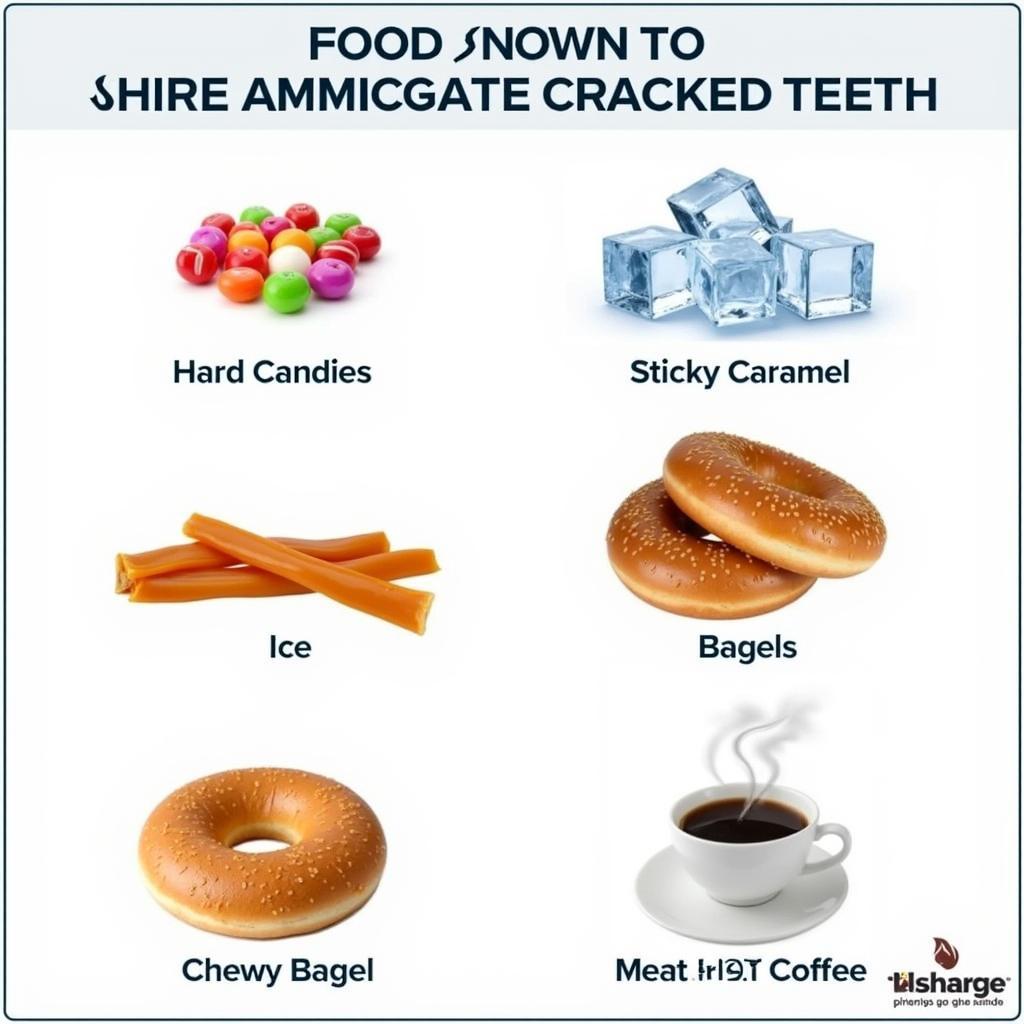 Image showing foods to avoid with a cracked tooth