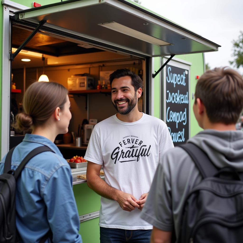 Forever Grateful Food Truck Business Owner Smiling