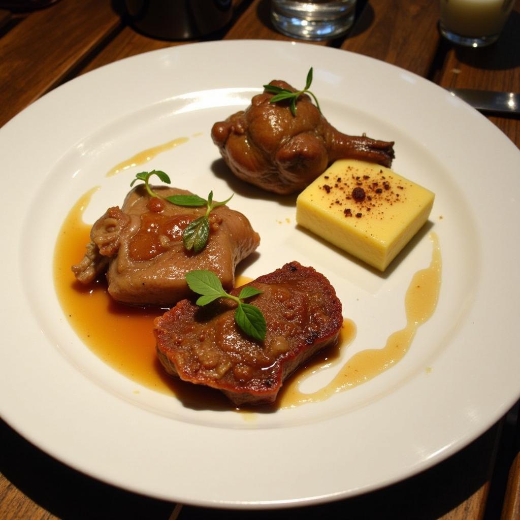 Plate of French Tripe and Head Cheese