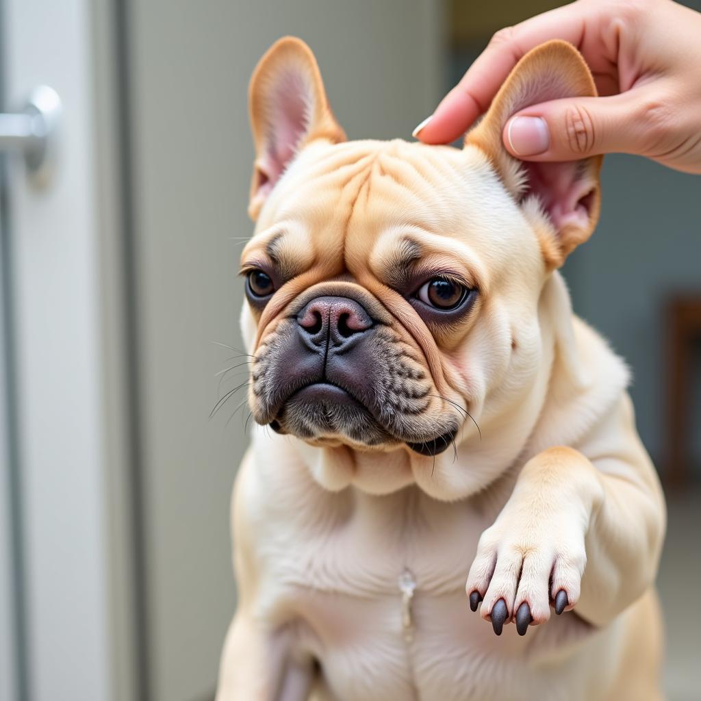 French Bulldog Scratching Itchy Skin