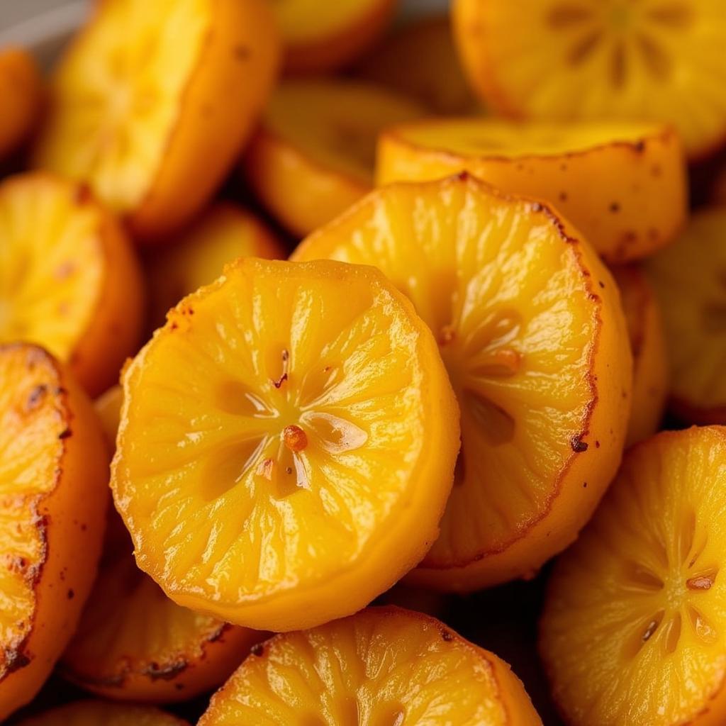 Close-up of Fried Plantains