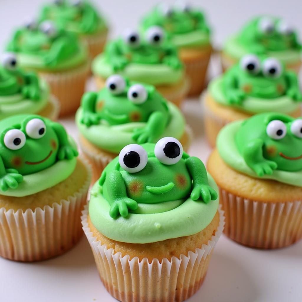 Frog Themed Cupcakes