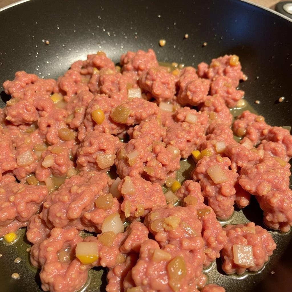 Gardein Ultimate Beefless Ground in a pan