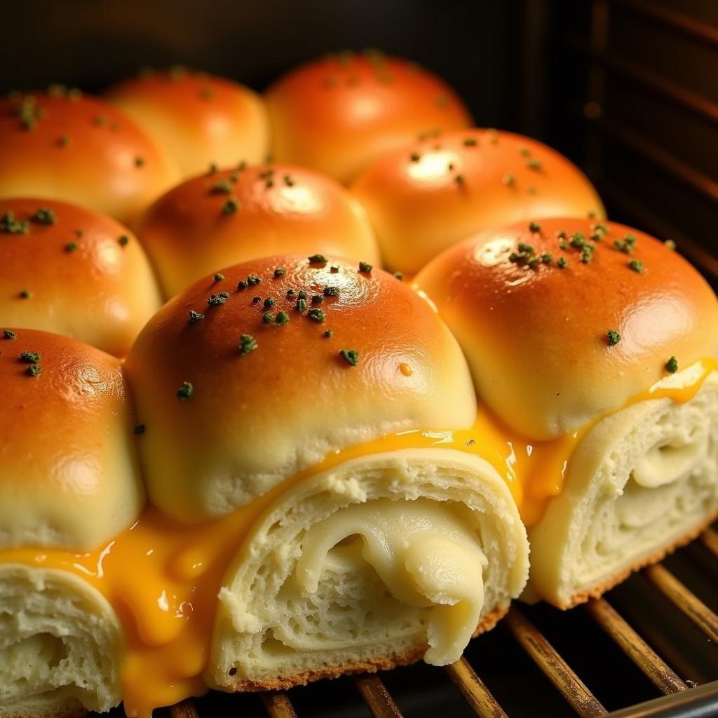 Baking Garlic Cheese Rolls