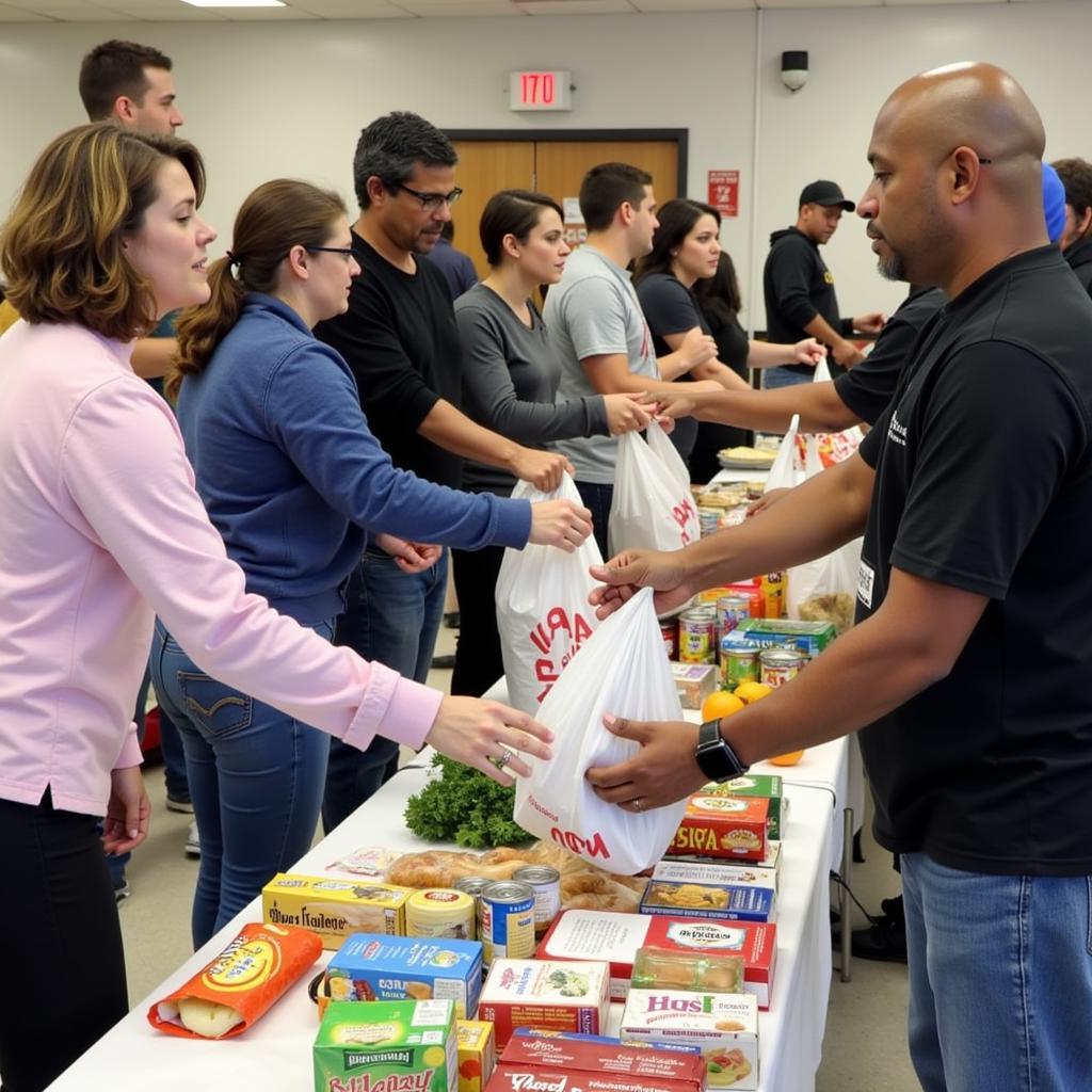 Volunteers Distributing Food at God's Groceries