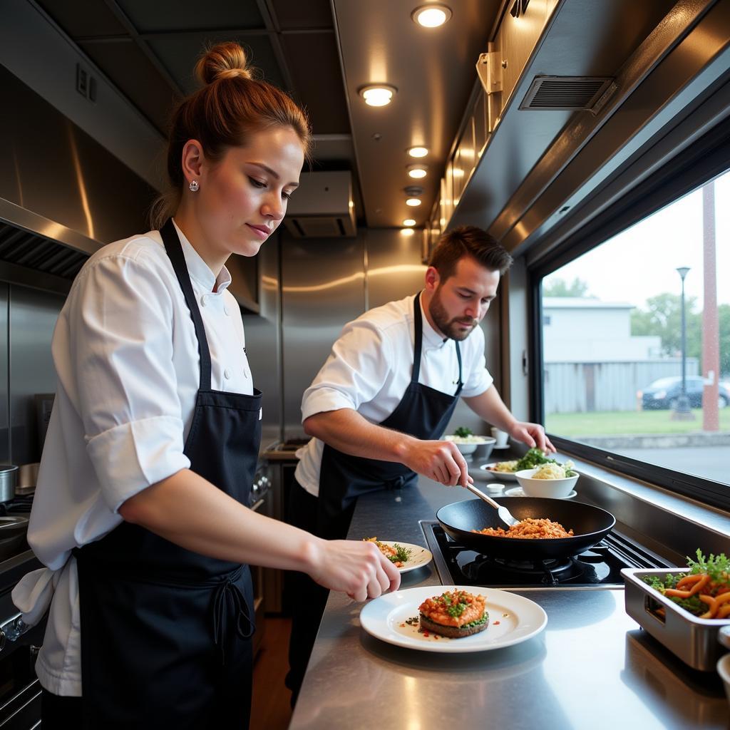 Gourmet Chefs in Food Trucks