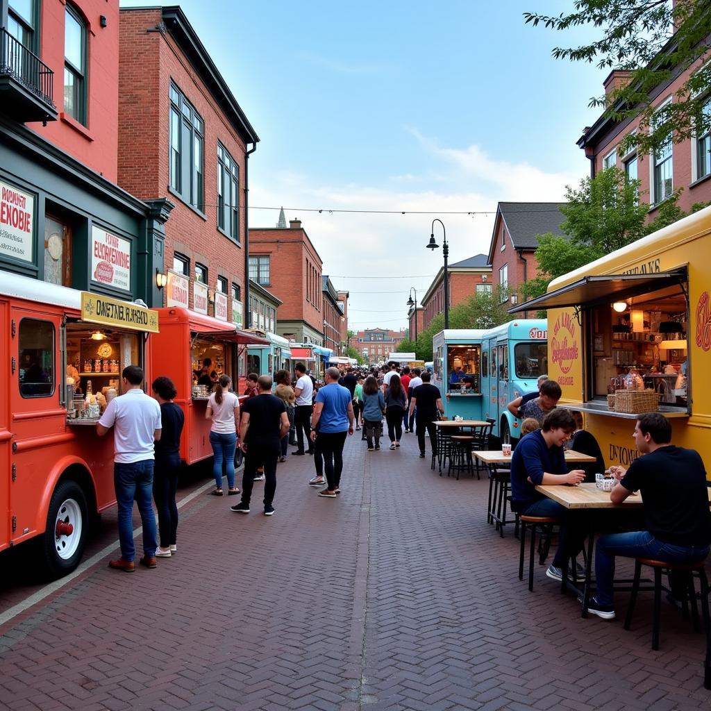 Grafton Food Trucks Downtown Scene