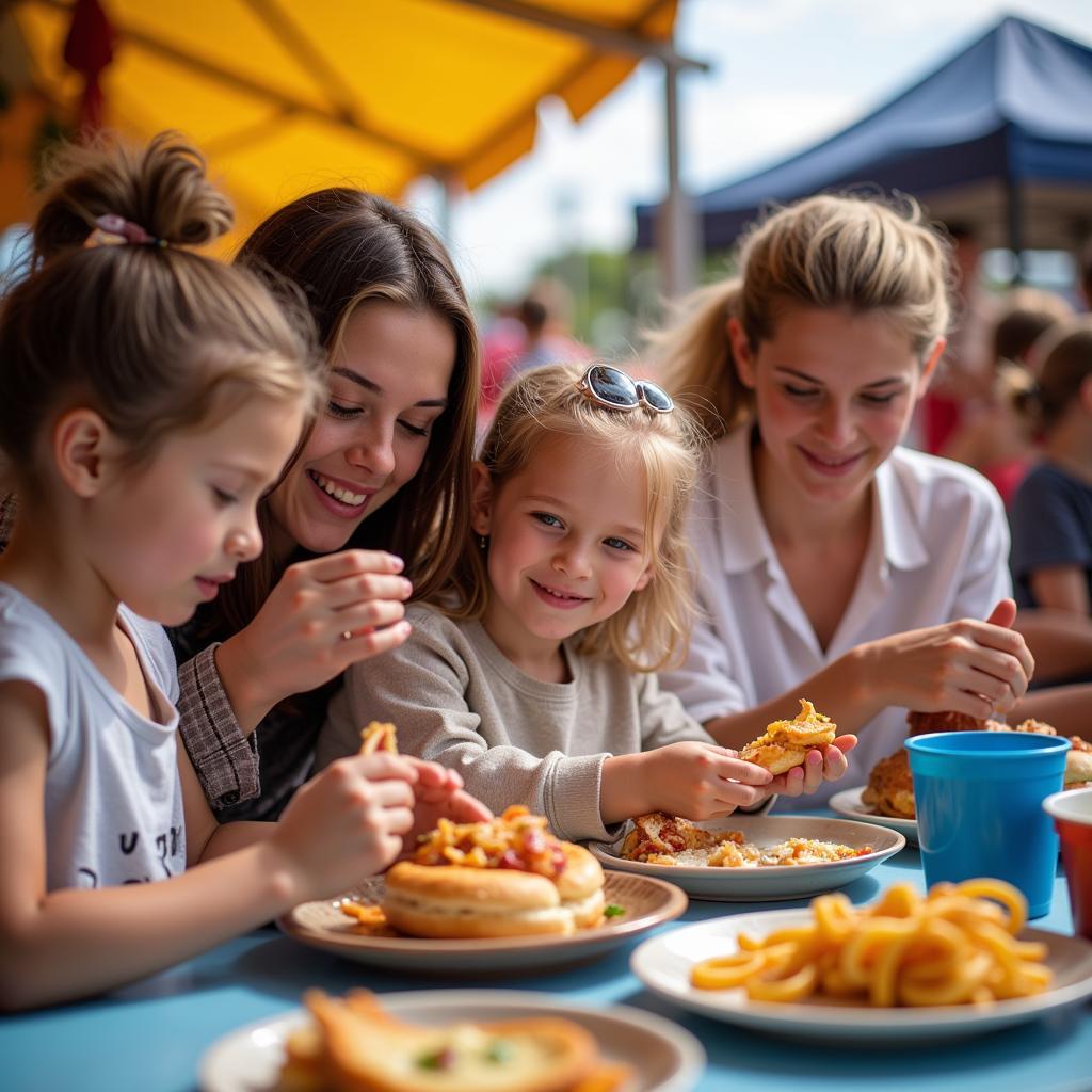 Families enjoying the Great American Food Fest Chesapeake