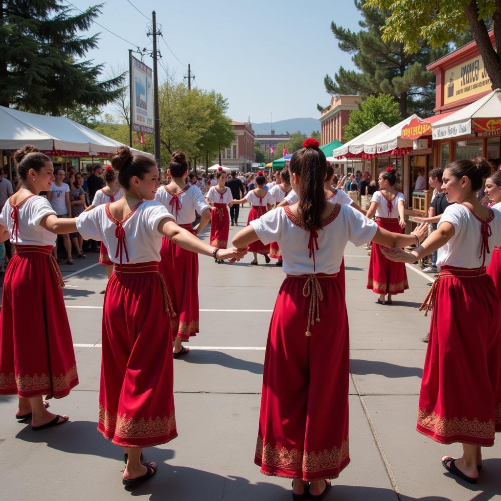 Traditional Greek Dancing at the Festival