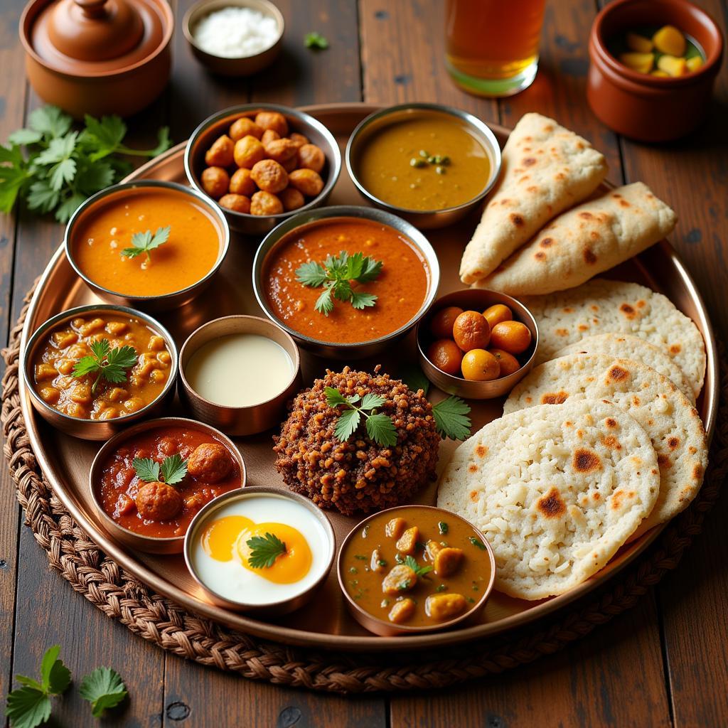 Vibrant Gujarati Thali Spread