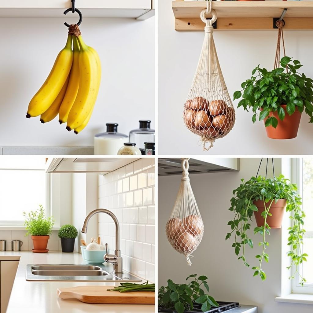 Hanging Food for Storage and Display in a Kitchen