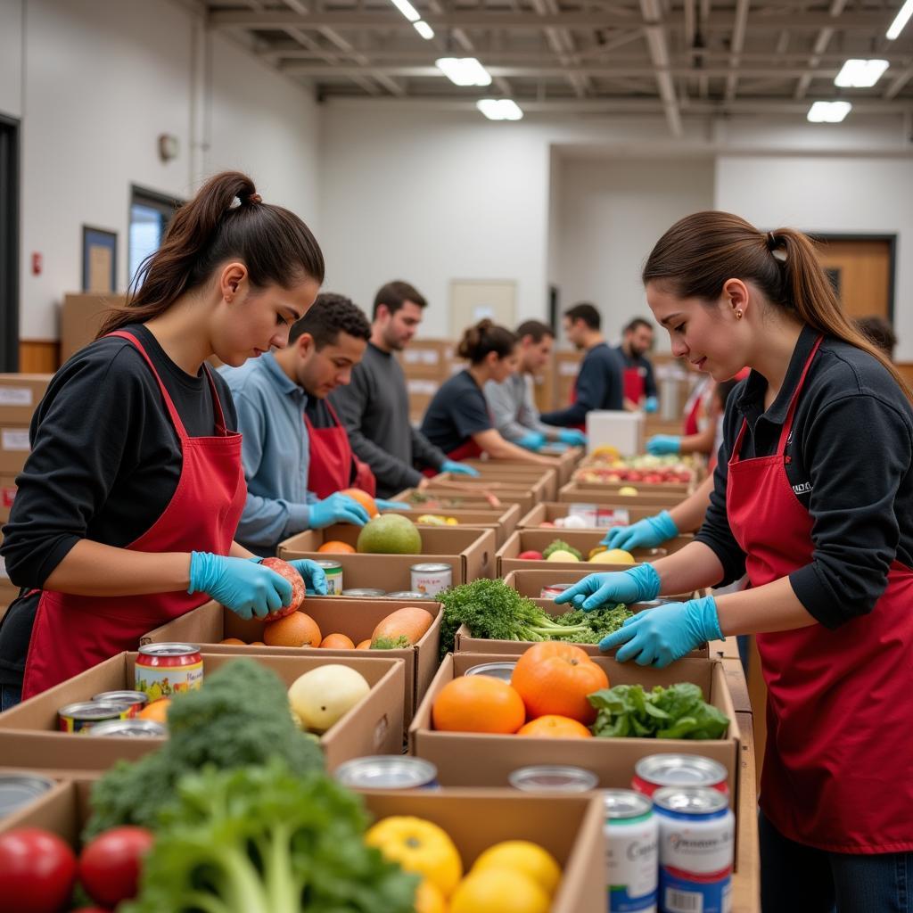 Volunteers at Harvest Time Food Pantry