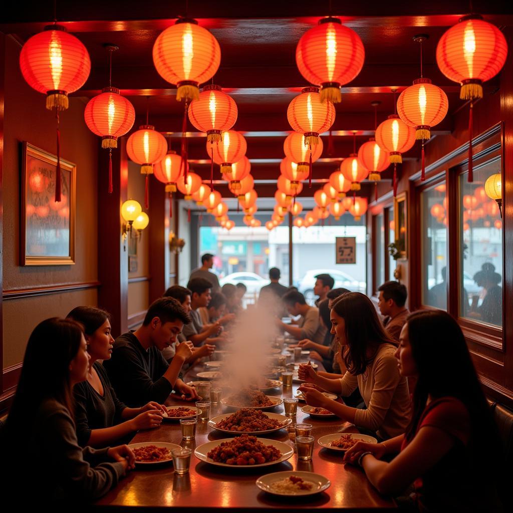 Authentic Chinese Restaurant Interior in Harvey, LA