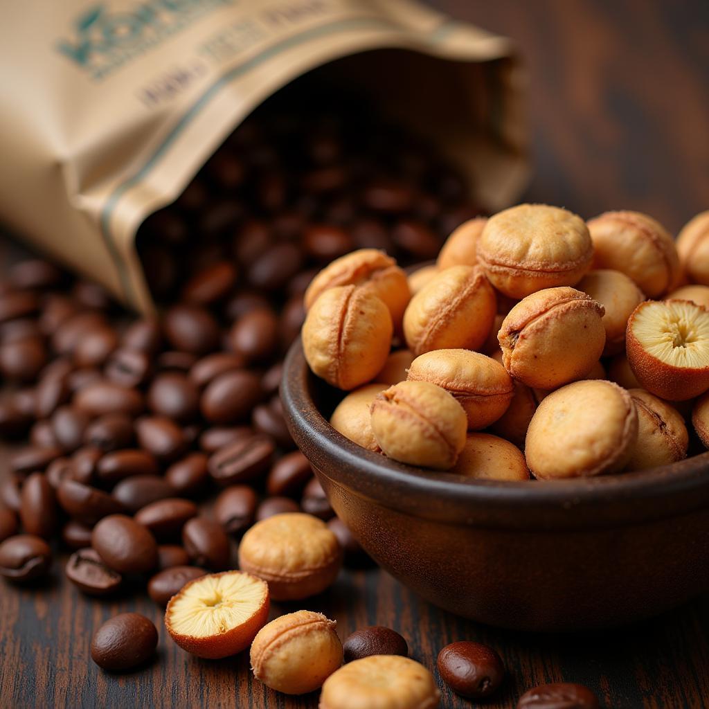 Kona Coffee Beans and Roasted Macadamia Nuts