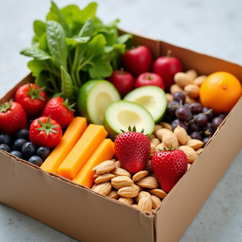 Fresh Ingredients in a Snack Box