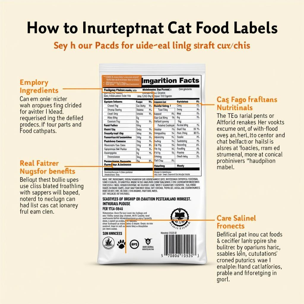 A detailed breakdown of a Heartland Harvest cat food label, explaining the key ingredients and their nutritional value.