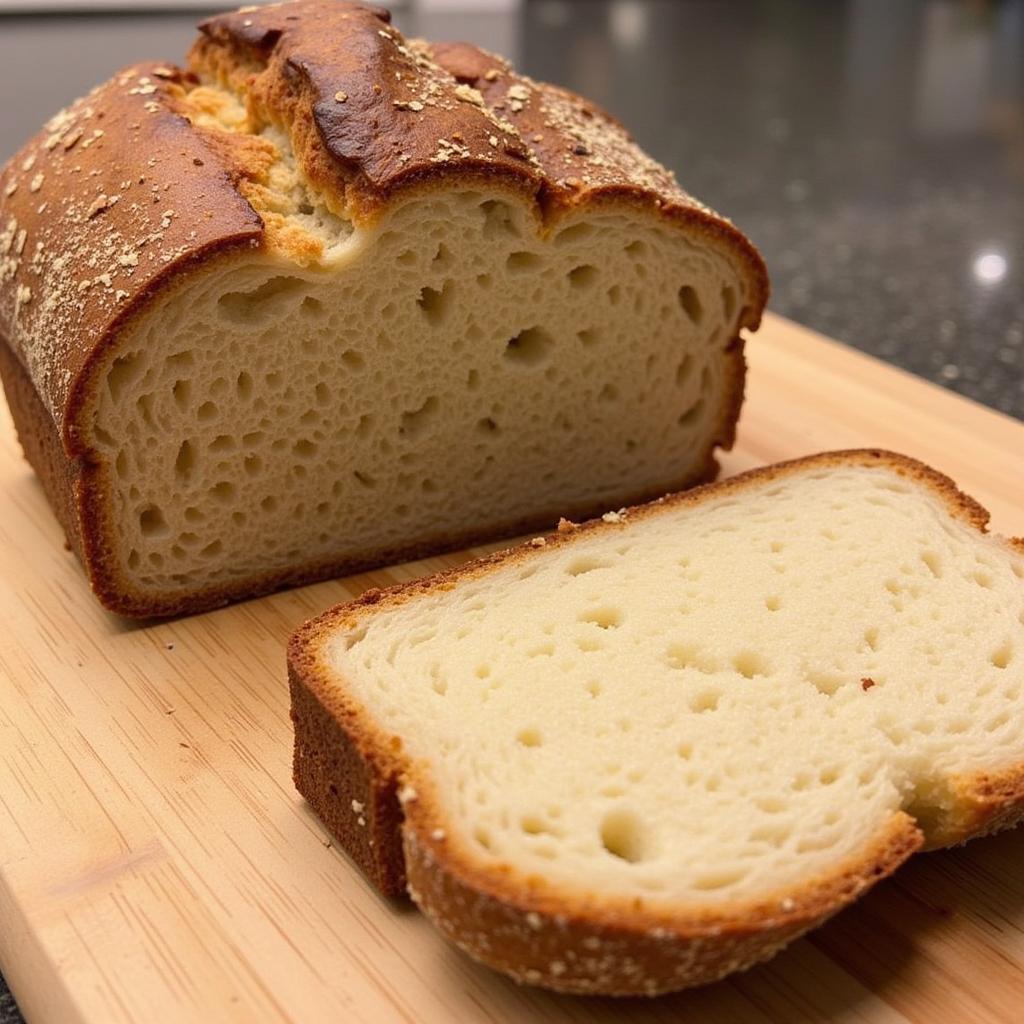 Homemade Sourdough Bread on a Cutting Board