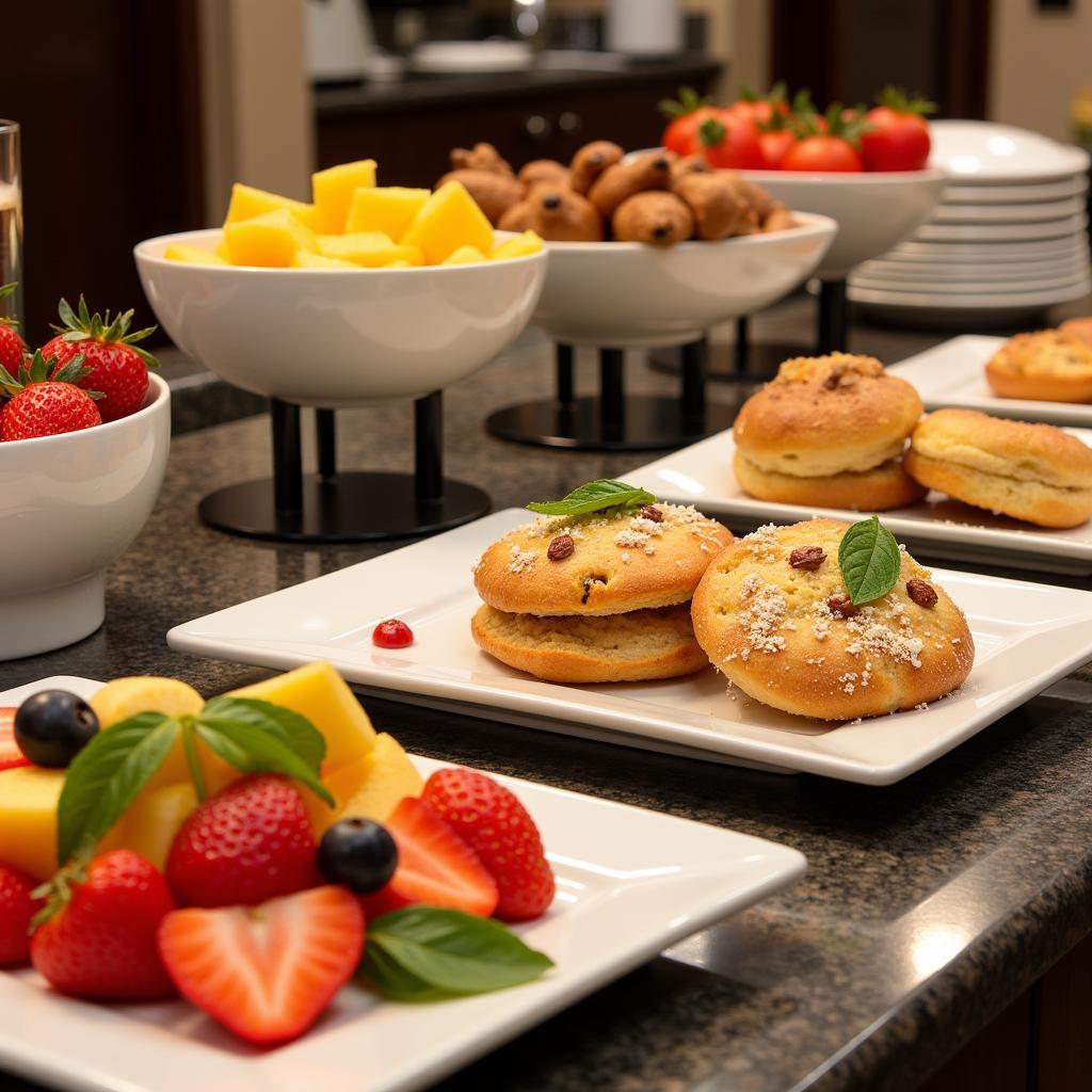 Diverse Hotel Breakfast Buffet