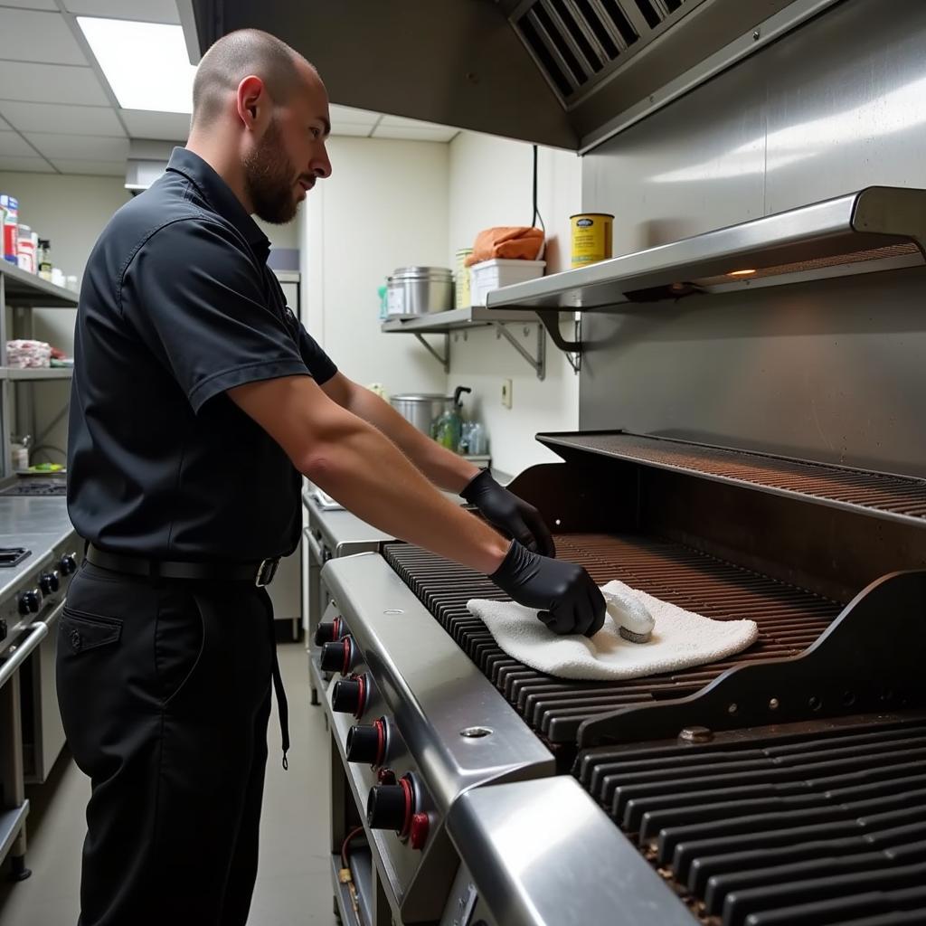 Technician Servicing Hotside Commercial Food Equipment